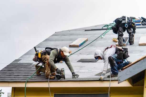 Professional Gutter Installation technician working in Chrisney, IN